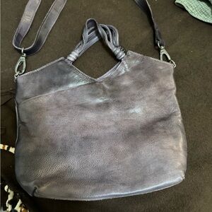Latico Eggplant Leather tote/crossbody with Card Slots